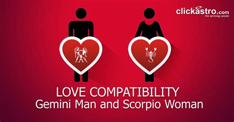 Gemini Man And Scorpio Woman Love Compatibility From Clickastro Com