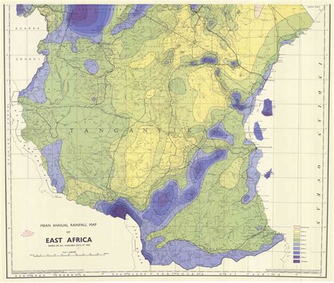 The map source must be included in any reproduction. Mean Annual Rainfall Map of East Africa. South Sheet ...