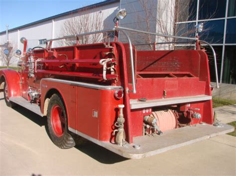 1952 Seagrave V12 Open Cab Pumper Firetruck Rare Original 2863 Miles