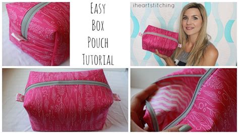 Easy Zippered Box Pouch Tutorial Youtube