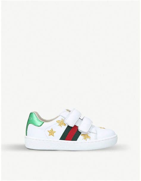 Gucci New Ace Bee Star Leather Trainers 1 4 Years Leather Girls