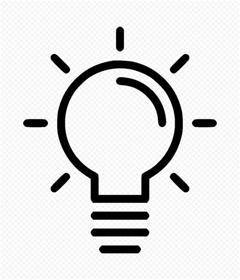 Light Bulb Idea Black Icon Download Png Citypng