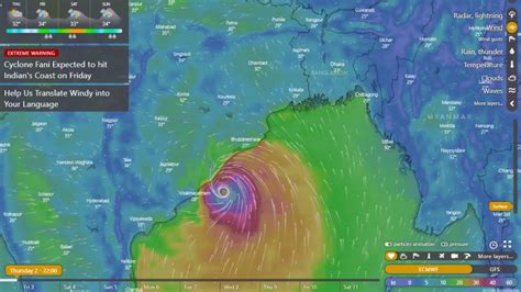 Cyclone Fani Live Tracking Map Updates For India And Bangladesh 2nd