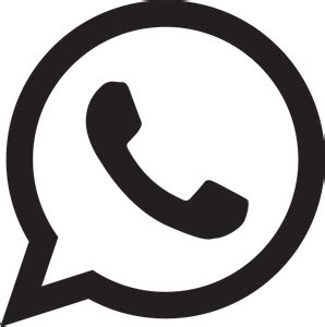 Whats App Logo Black And White Png