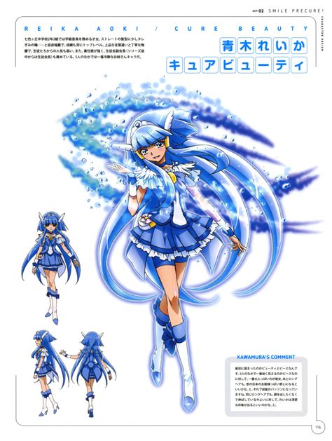 Safebooru Aoki Reika Bike Shorts Blue Eyes Blue Hair Character Sheet