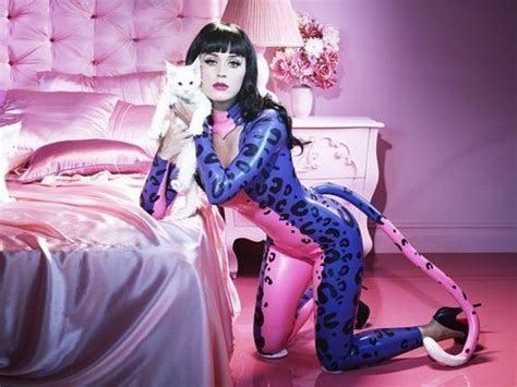Katy Perry In A Pink And Blue Catsuit Katy Perry Pictures Katy