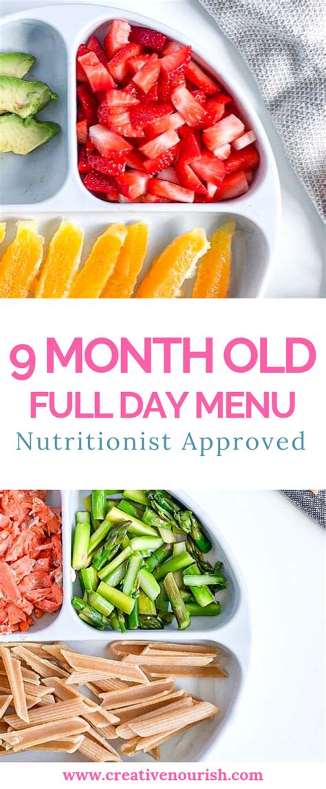The egg can also be introduced with the white, hard (1 third of hard egg during lunch, not more than once a week). 9 Month Old Meal Plan - Nutritionist Approved | Baby food ...