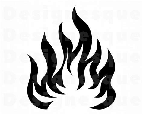 Flame 9 Svg Flame Svg Fire Svg Flame Clipart Fire Etsy Silhouette