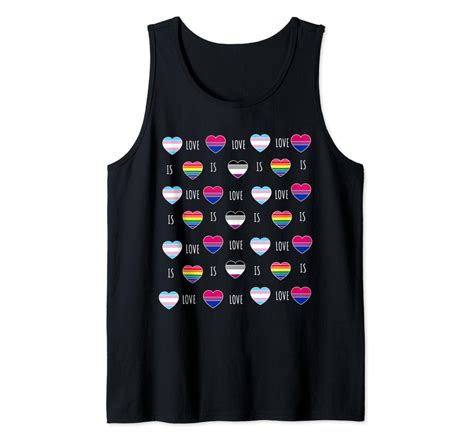Love Is Love Flag Lgbt Gay Pride Transgender Tank Top Clothing