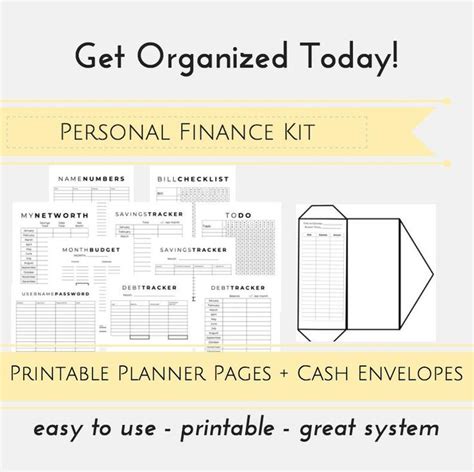 Dave Ramsey System Printable Planner Pages Budget Envelopes Etsy