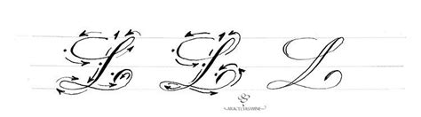 Pin De Miharu En Caligrafía Letras Cómo Escribir Letra L