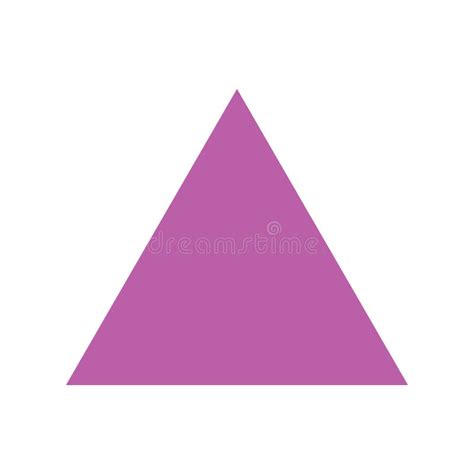 Purple Triangle Basic Simple Shapes Isolated On White Background