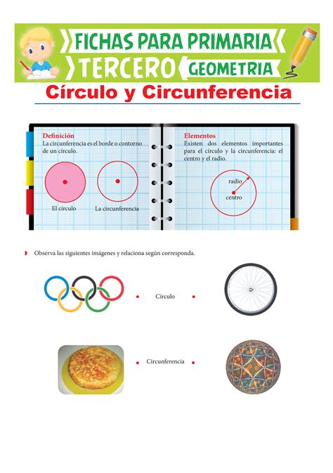 Circunferencia Y Círculo Para Tercero De Primaria De Nición La