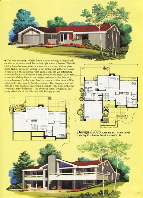 Powerful home design tools you don't need to be an architect to be a house designer. United States, 1985: Design 82896 A large modern ...
