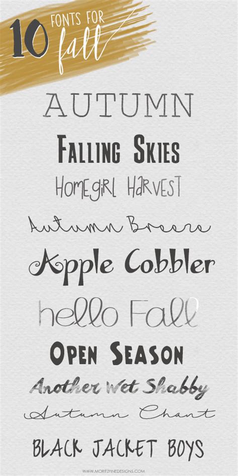 10 Free Fonts For Fall Moritz Fine Designs