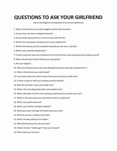 80 Questions To Ask Your Girlfriend Fun Cute Romantic Deep Fun Questions To Ask Deep