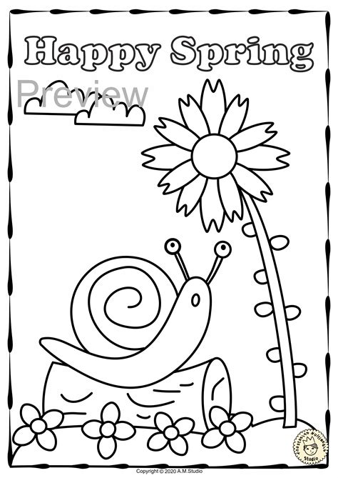 Birds And Flowers Of Early Spring Coloring Pages Hannah Thomas