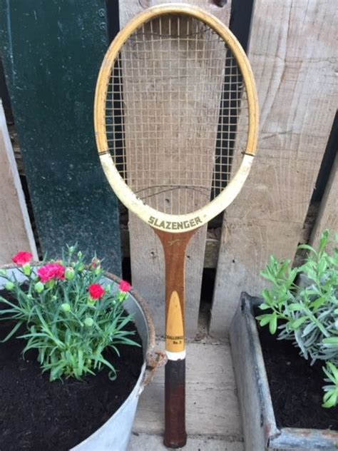 Vintage Rare Slazenger Challenge No 3 Wood Tennis Racquet Racket Vgc