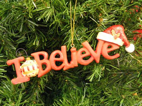 Kurt S Adler Resin I Believe Sign Christmas Tree Ornament Ebay