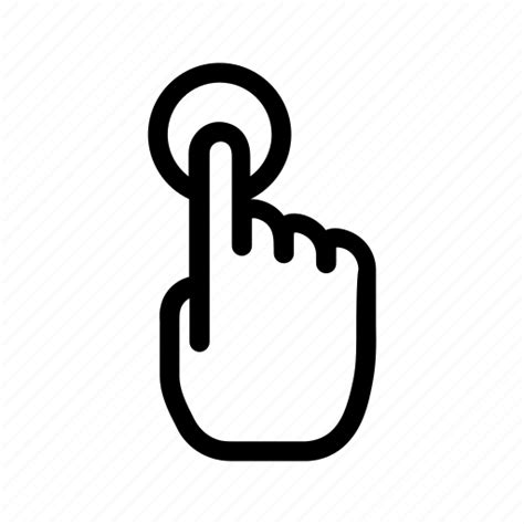Finger Hand Pressing Tapping Touching Icon Download On Iconfinder