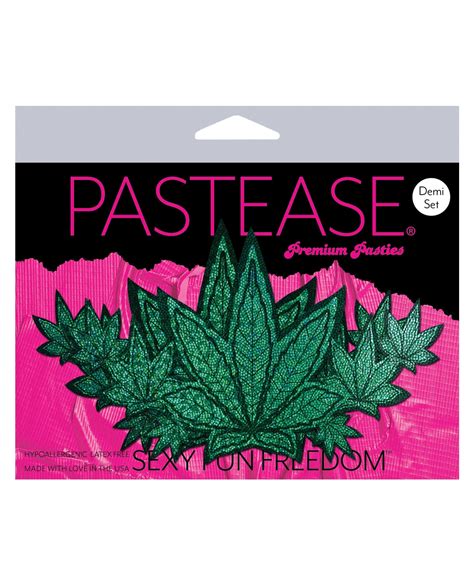 Pastease Demis Glitter Leaf Green O S By Pastease Cupid S Lingerie