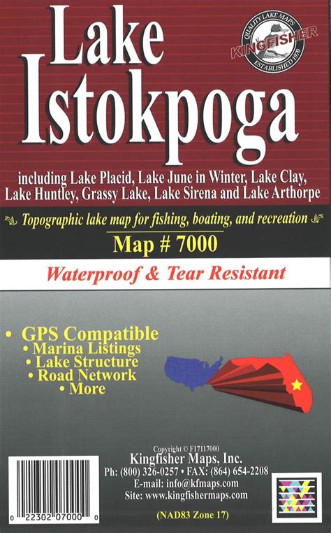Istokpoga Waterproof Lake Map By Kingfisher Maps Inc