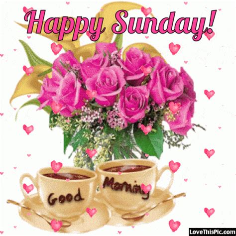 Happy Sunday Good Morning Hearts  Good Morning Happy Sunday Good Morning Sunday Images