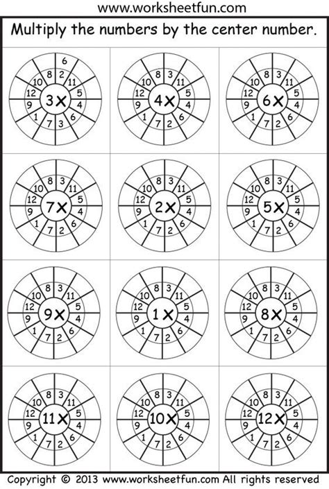 1 12 Times Table Random Worksheet Math Multiplication Times Tables