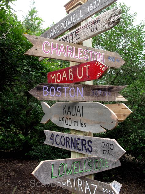 Outdoors & gardening entertaining lifestyle the block win directory. Cute DIY Directions Signpost, made from pallet wood. A fun ...
