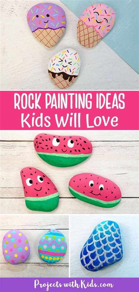 Creative Rock Painting For Kids In 2021 Painted Rocks Kids Painted