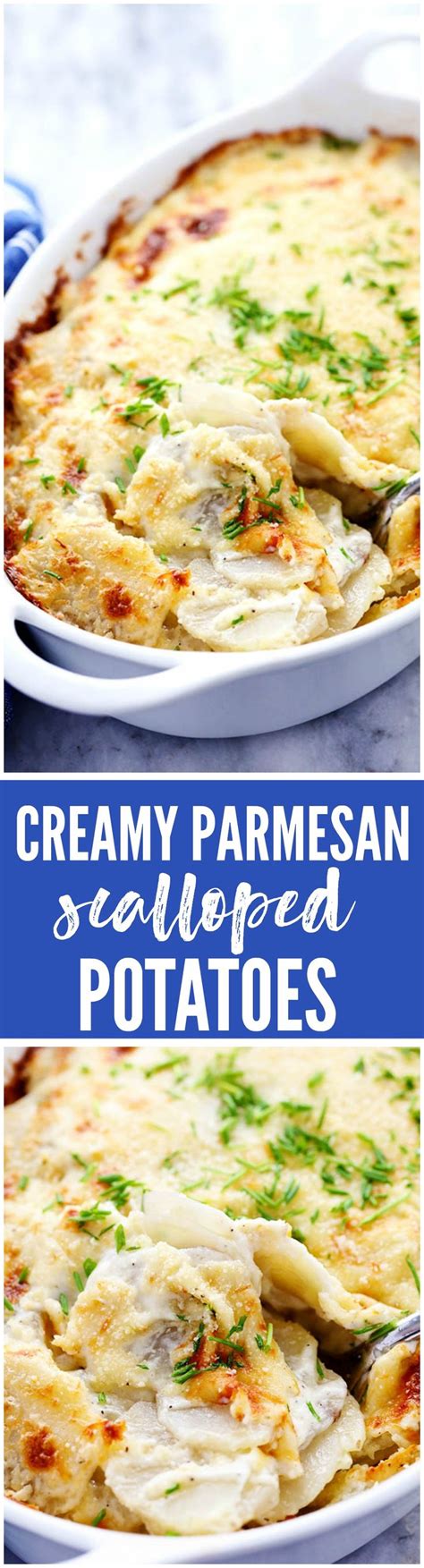 Creamy Parmesan Scalloped Potatoes Food Recipes Side Dish Recipes