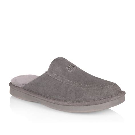 Mens Todd Slippers With Sheepskin Lining Grey Nuknuuk