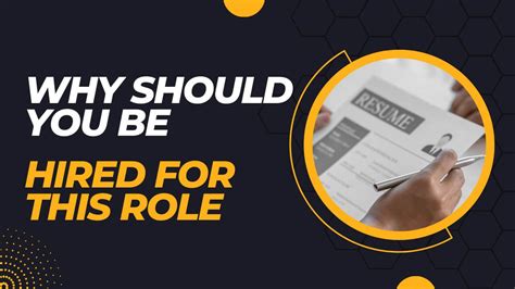 Best Answers To - “Why Should You Be Hired For This Role?"