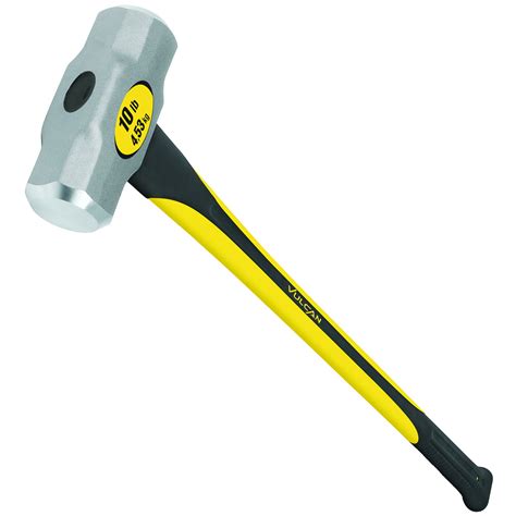 10 Lb Sledge Hammer With 34 In Fiberglass Handle