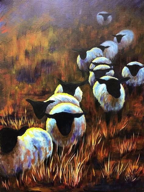 Sheep Painting By Vivien Lin Fine Art America
