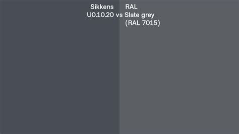 Sikkens U0 10 20 Vs RAL Slate Grey RAL 7015 Side By Side Comparison