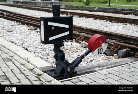 Railroad Track Railway Switch Stock Photo Alamy