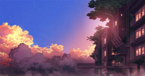 10 Wallpaper Anime Scenery Sunset Baka Wallpaper