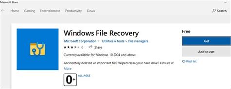 Download Microsoft Windows File Recovery