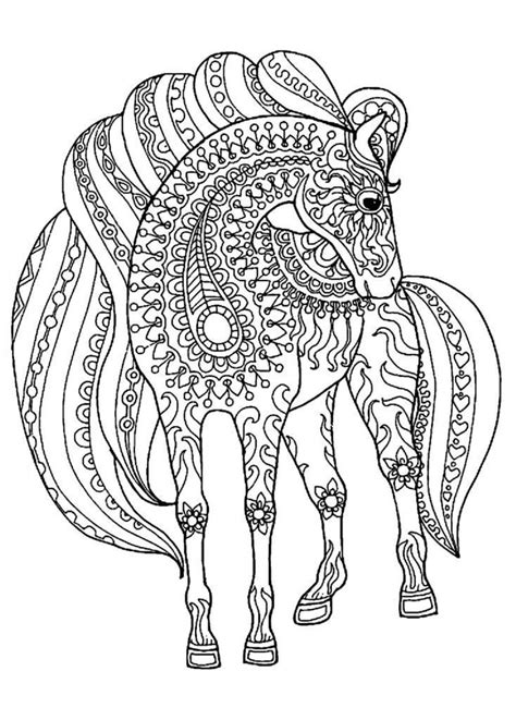 Mandala Beautiful Horse Coloring Page Download Print Now