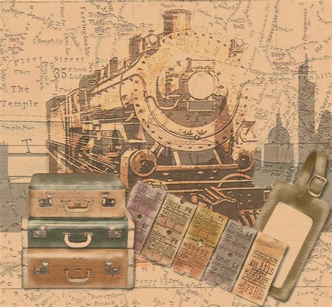 Vintage Aesthetic Travel Background 1600x1482 Download Hd Wallpaper