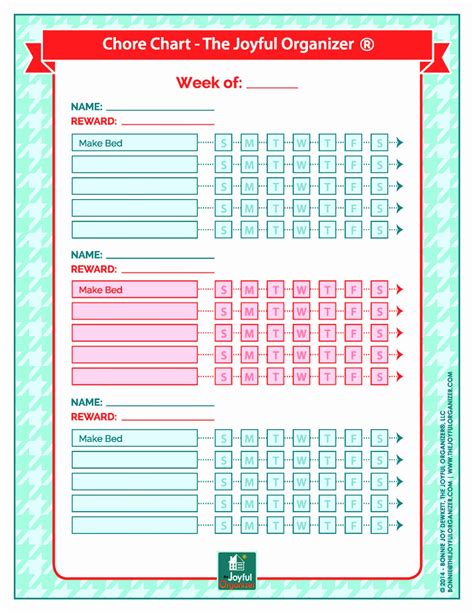 Editable Chore Charts For Multiple Children Printable Children S