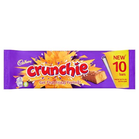 cadbury crunchie chocolate bar multipack 10 x 26g british online