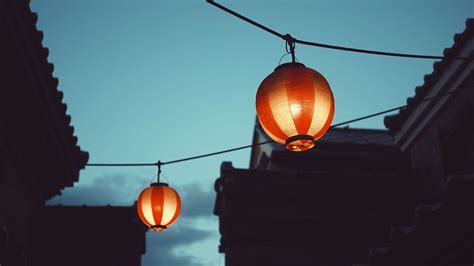 Download Wallpaper 1920x1080 Chinese Lanterns Night