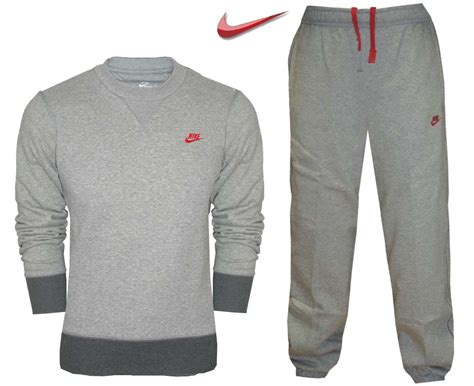 New Mens Nike Fleece Tracksuit Overhead Sweat Jog Jogging Suit Size S M
