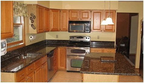 Image Result For Baltic Brown Granite Countertops With Oak Cabinets