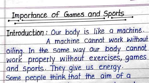 Importance Of Games And Sports Essay On Importance Of Game And Sport