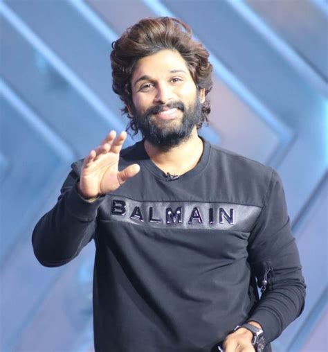 Allu Arjun In A Black Balmain Sweattshirt And Sweat Pants For Samjam