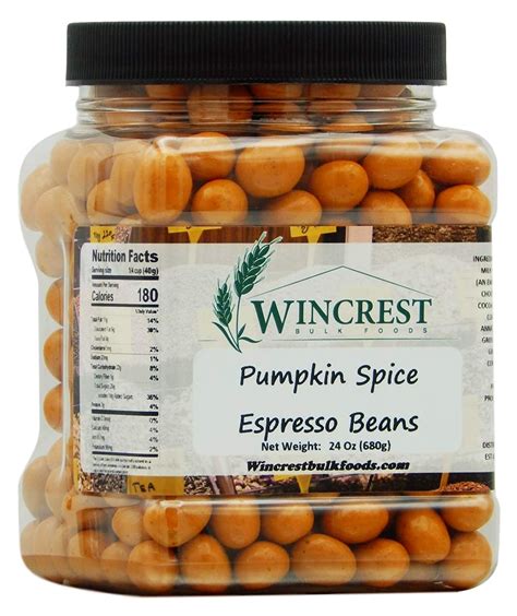 Wincrest Pumpkin Spice Chocolate Espresso Beans 1 5 Lb Tub