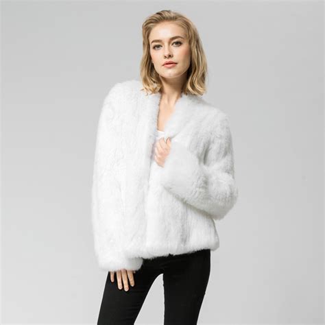cr002 3 new knitted knit 100 genuine real rabbit fur coat overcoat jacket women s winter warm